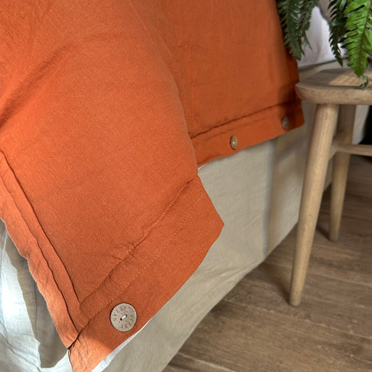PIECERA LINO ACOLCHADA CAMEL