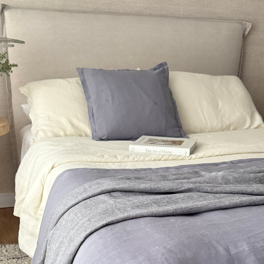 CUBRE PLUMON DE LINO BELGA OFF WHITE