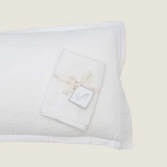 FUNDA ALMOHADA LINO BLANCO