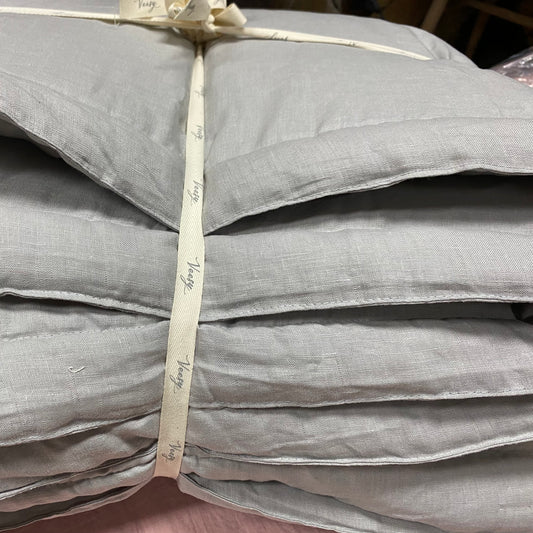 PIECERA LINO ACOLCHADA GRIS PERLA