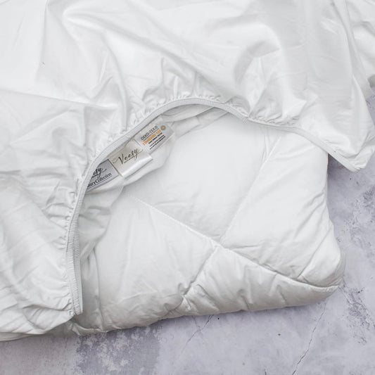 TOPPER DE CAMA DE SEDA DE FUELLE ALTO