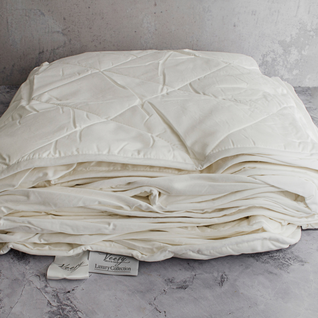 TOPPER DE CAMA DE SEDA DE FUELLE ALTO