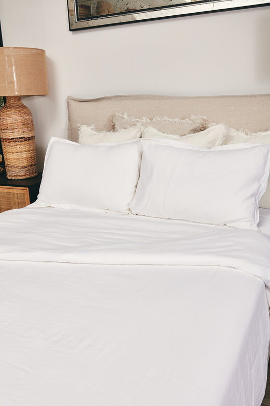 CUBRE PLUMON DE LINO BELGA BLANCO