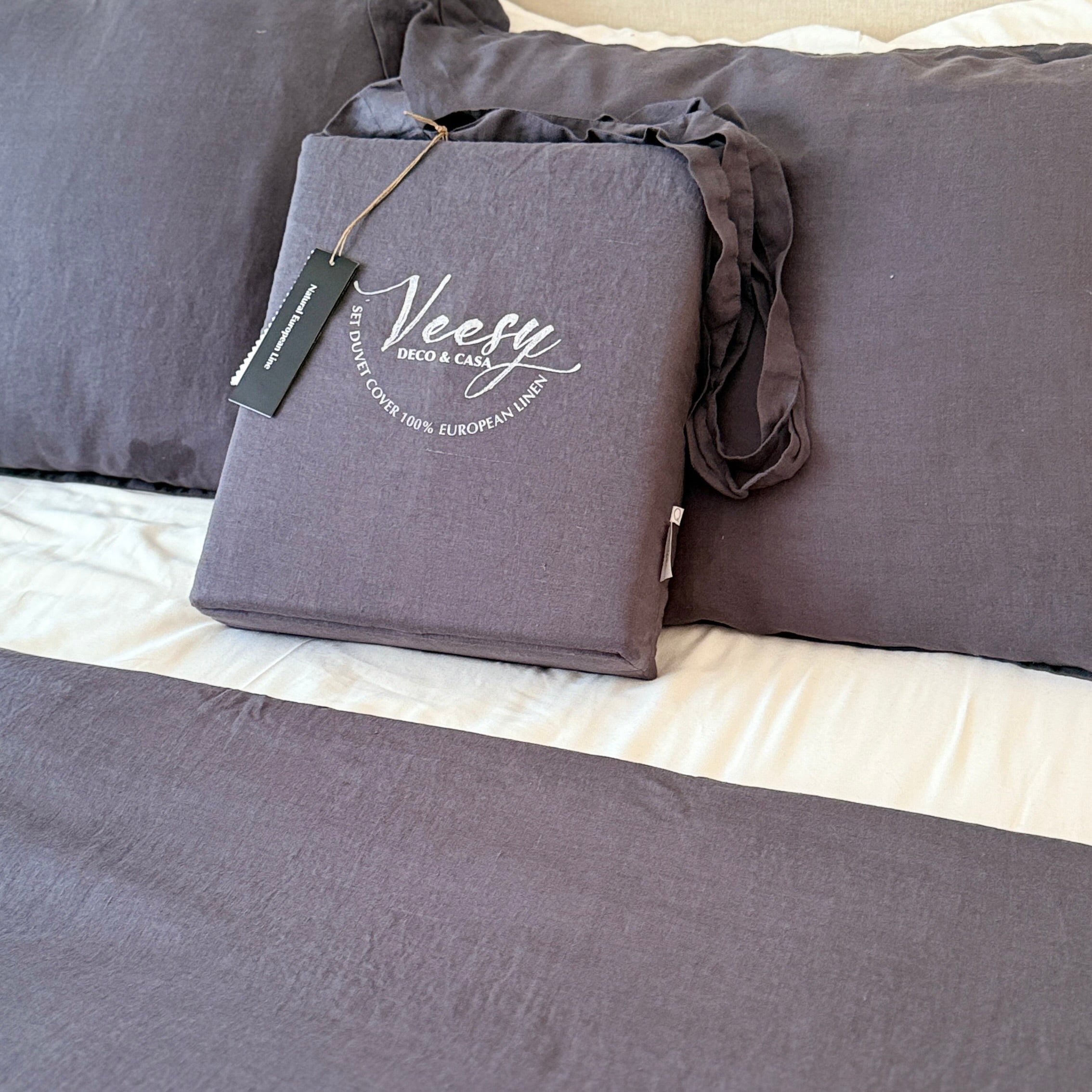 CUBRE PLUMON DE LINO BELGA GRIS GRAFITO