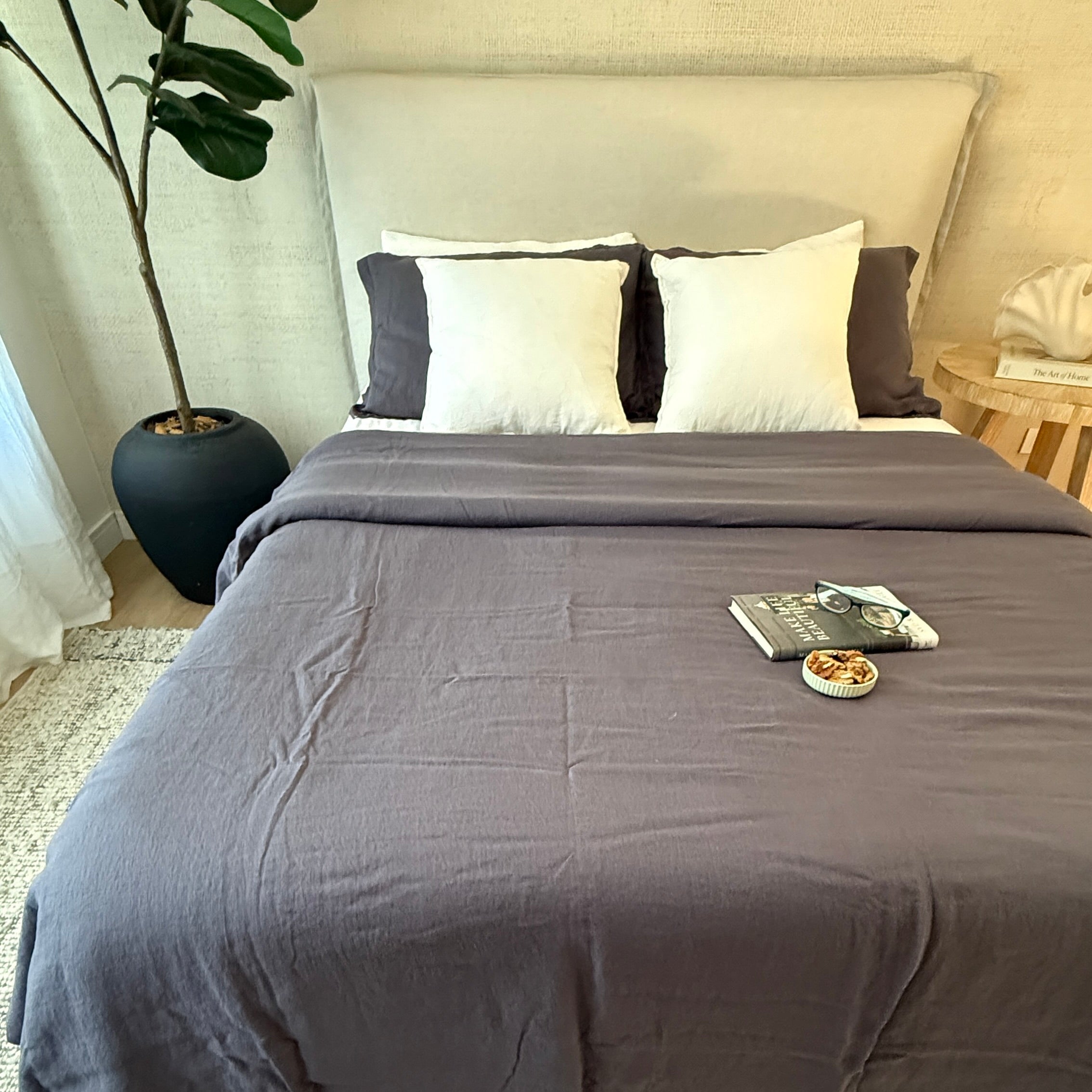 CUBRE PLUMON DE LINO BELGA GRIS GRAFITO