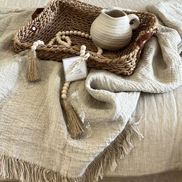 MANTAS 100% LINO DE ALTO GRAMAGE