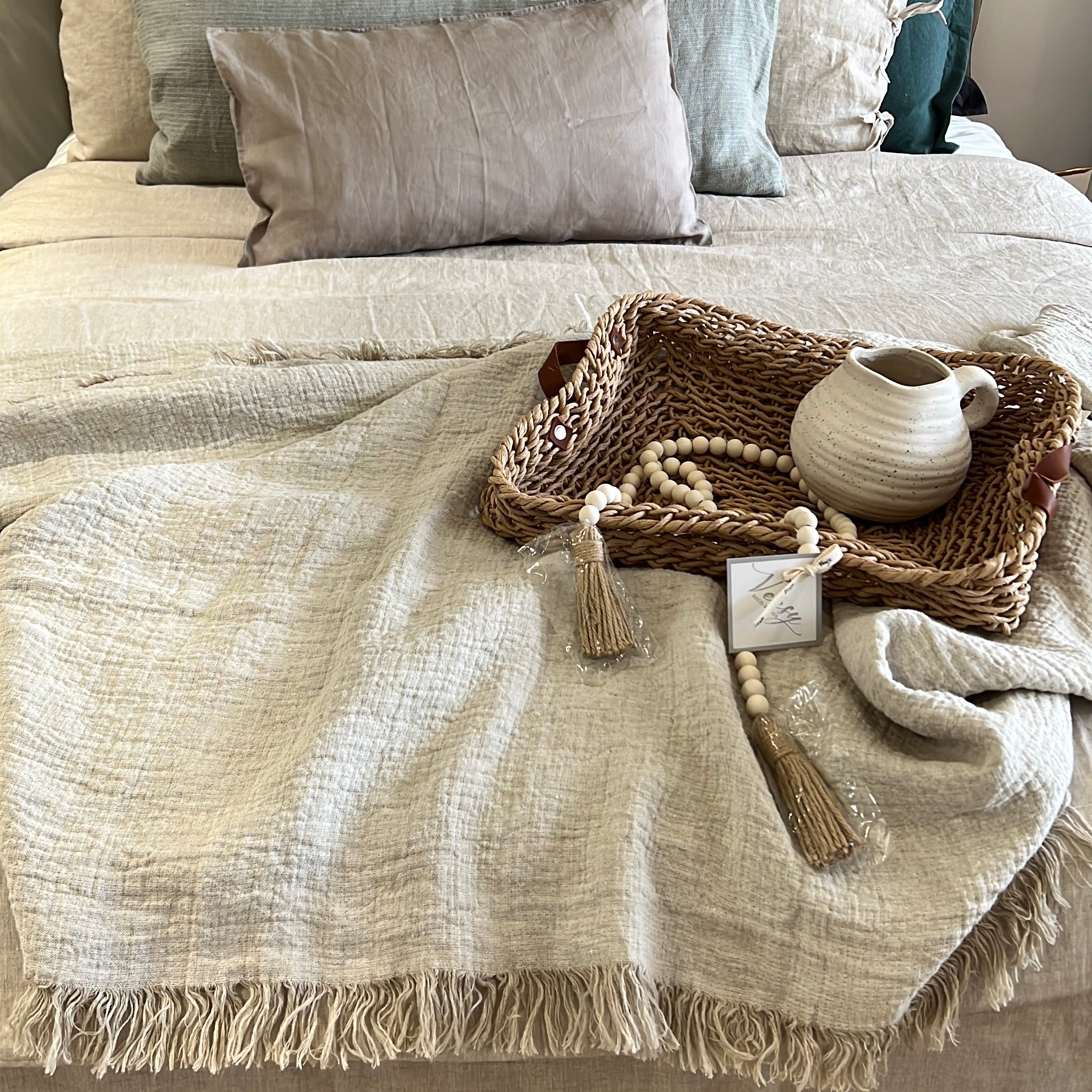 MANTAS 100% LINO DE ALTO GRAMAGE