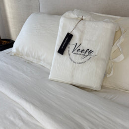 CUBRE PLUMON DE LINO BELGA BLANCO