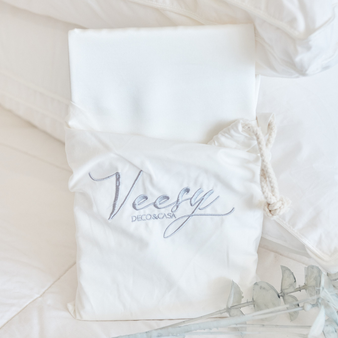 2 ALMOHADAS + 2 FUNDAS DE SEDA NATURAL IVORY