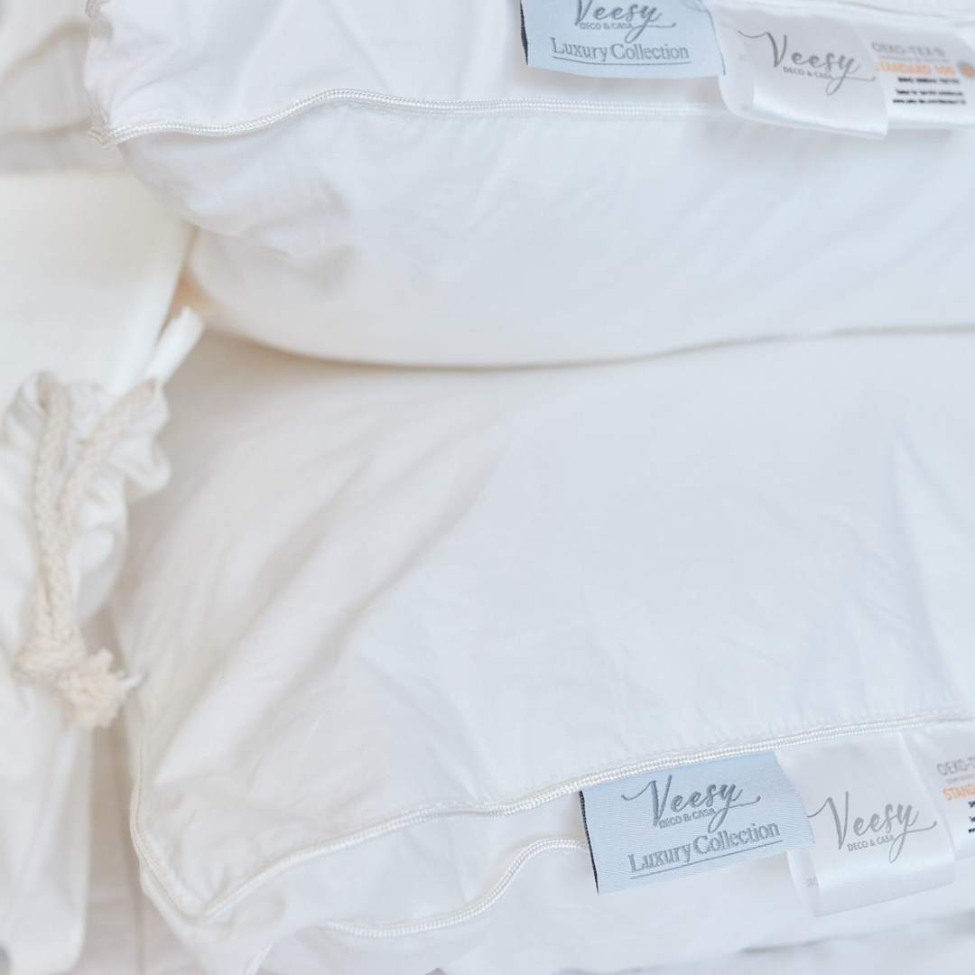 2 ALMOHADAS + 2 FUNDAS DE SEDA NATURAL IVORY