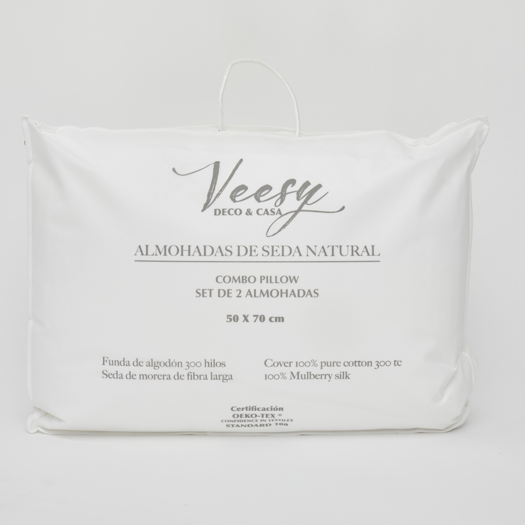 ALMOHADA DE SEDA NATURAL