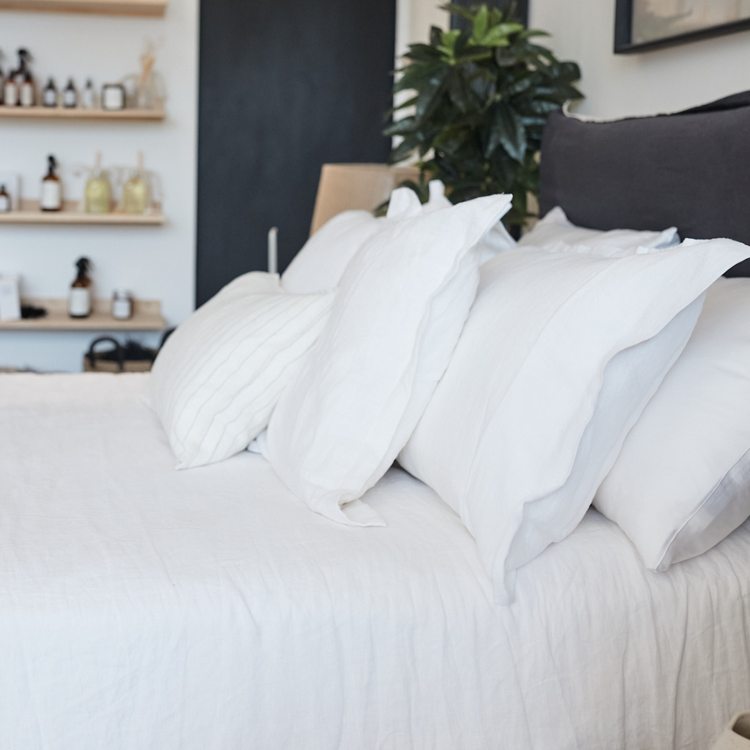 FUNDA ALMOHADA LINO BLANCO