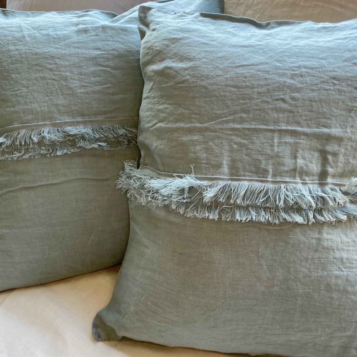 COJÍN LINO TAIT FLECOS 50X50 cm