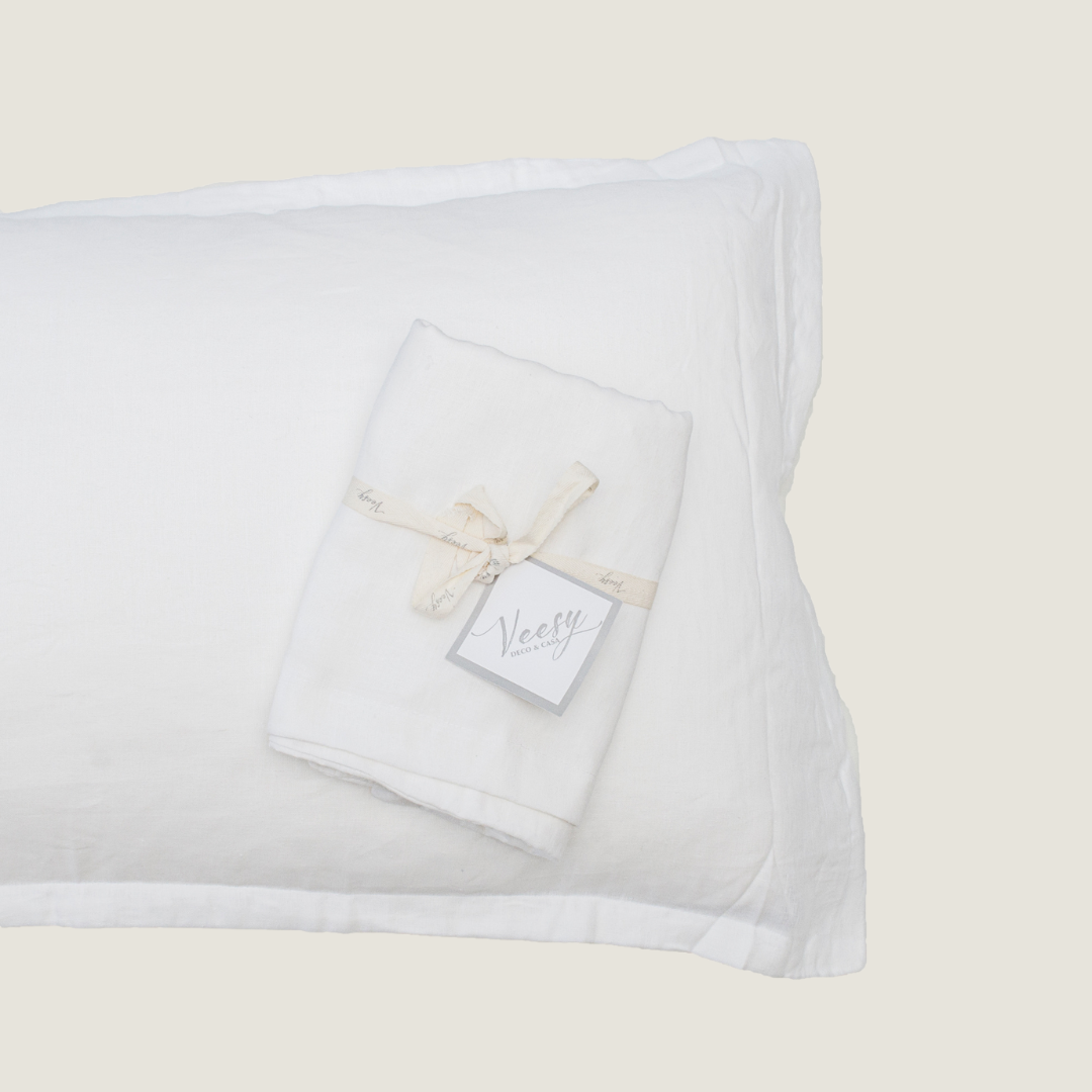 FUNDA ALMOHADA LINO BLANCO