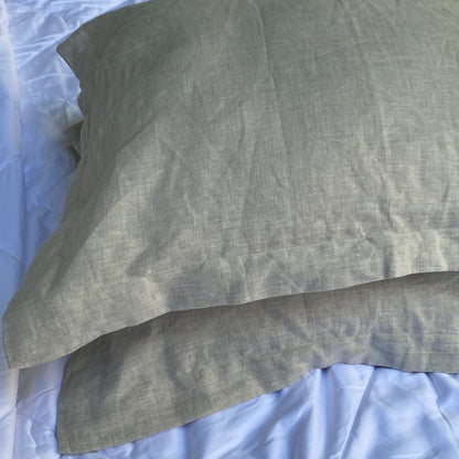 FUNDA ALMOHADA GRIS PERLA