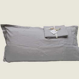FUNDA ALMOHADA GRIS PERLA