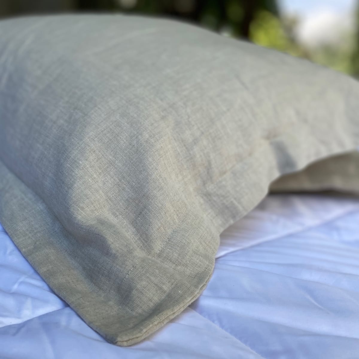 FUNDA ALMOHADA GRIS PERLA