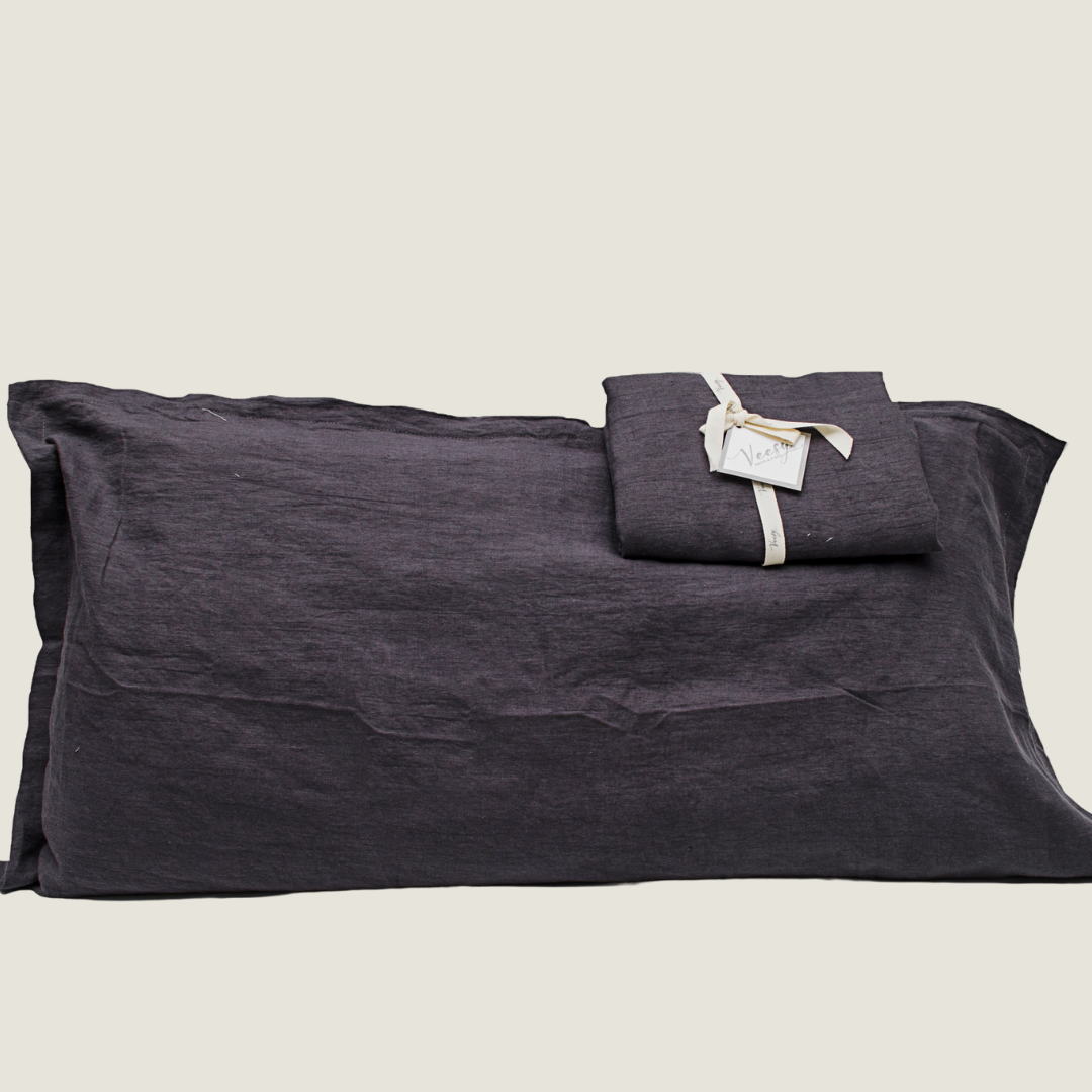 FUNDA ALMOHADA GRIS GRAFITO