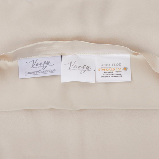 FUNDA DE ALMOHADA DE SEDA NATURAL BEIGE - EDICIÓN LIMITADA