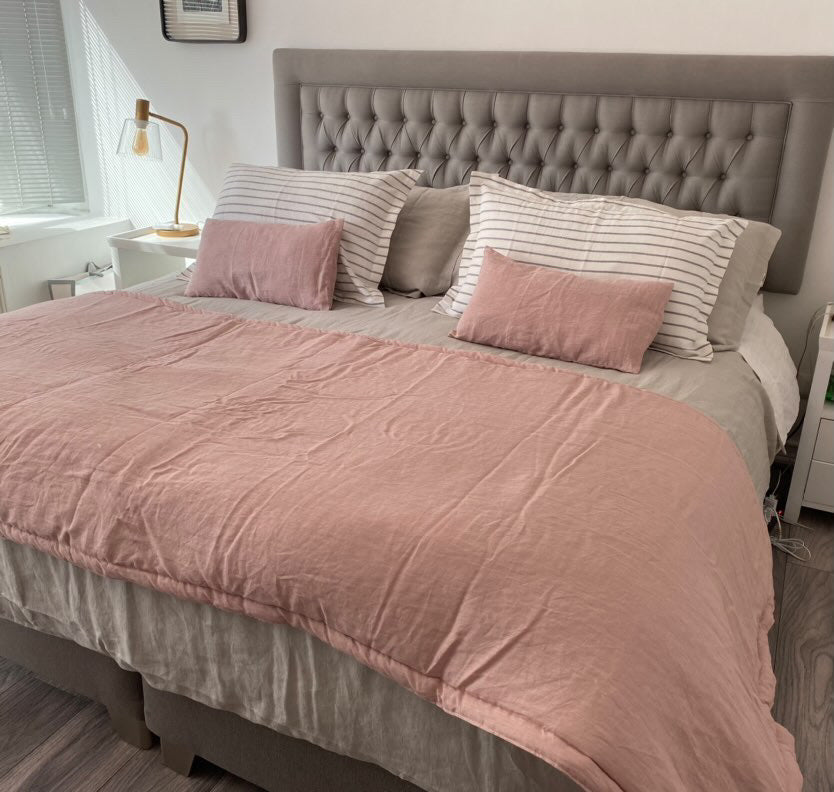 PIECERA LINO ACOLCHADA PALO ROSA