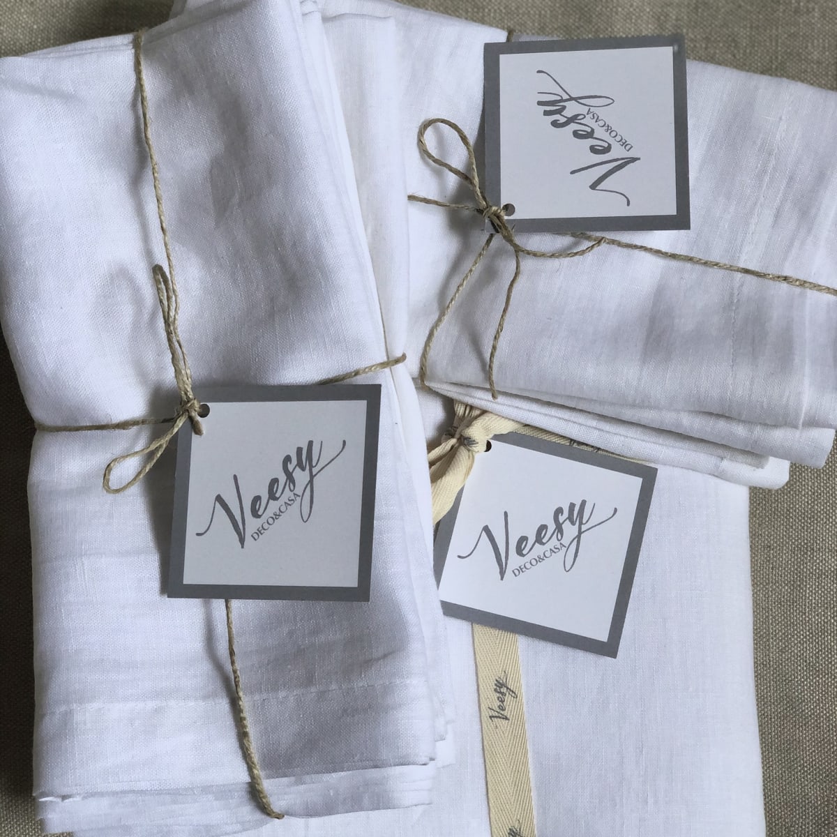 SET DE SERVILLETAS DE LINO MODELO HARMONY 50X50 cm